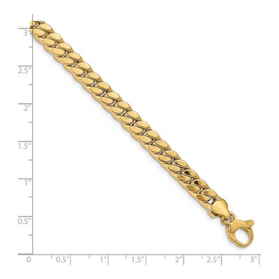 Men's 14K Yellow Gold 6.25mm Curb Chain Bracelet – view 6
