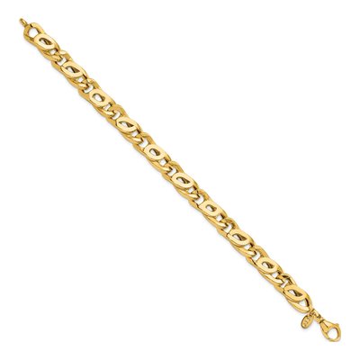 Men's 14K Yellow Gold 7.83mm Open Link Chain Bracelet – view 3