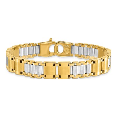14K Two-Tone Gold Fancy Link Bracelet – view 3