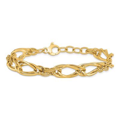 14K Yellow Gold Fancy Link Bracelet – view 4