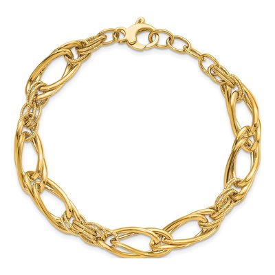 14K Yellow Gold Fancy Link Bracelet – view 6