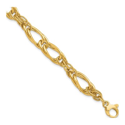 14K Yellow Gold Fancy Link Bracelet