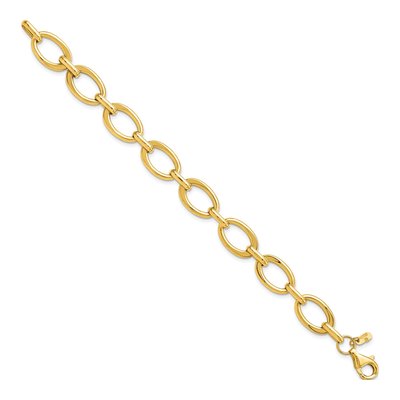 14K Yellow Gold Fancy Link Bracelet – view 4
