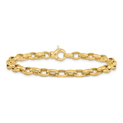 14K Yellow Gold Fancy Link Bracelet – view 4