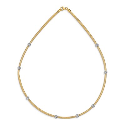 14K Yellow Gold Mesh Necklace – view 3