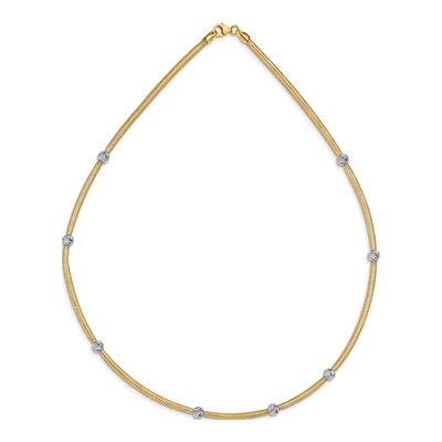 14K Yellow Gold Mesh Necklace – view 5