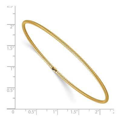 14K Yellow Gold Slip-On Bangle Bracelet – view 3