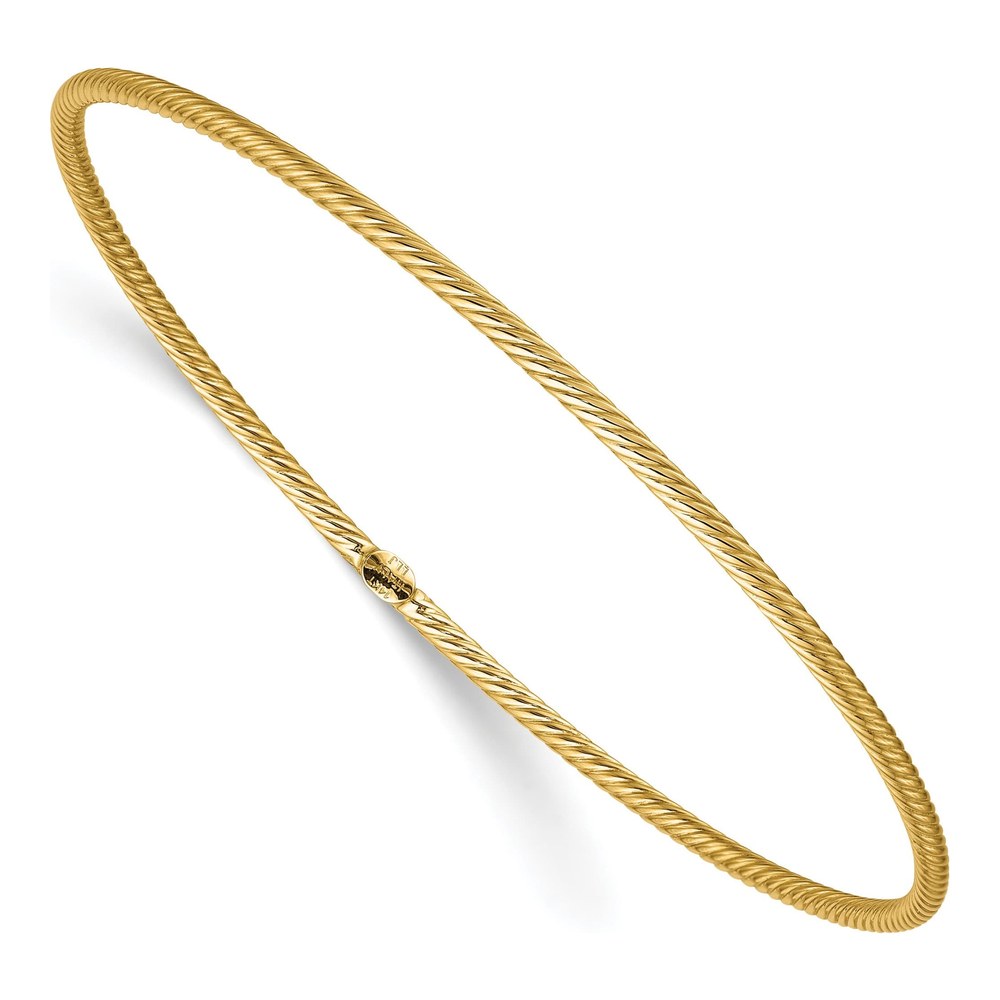14K Yellow Gold Slip-On Bangle Bracelet