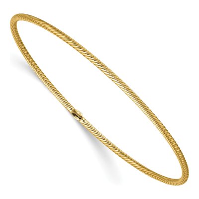 14K Yellow Gold Slip-On Bangle Bracelet