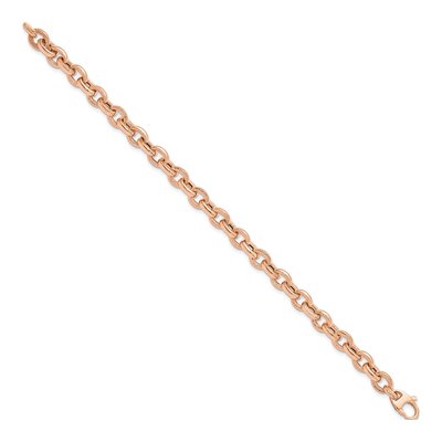 14K Rose Gold Textured Link Bracelet – view 3