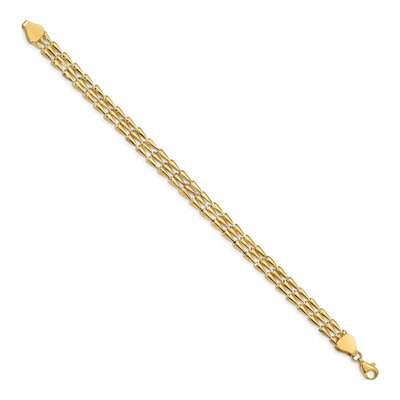 14K Yellow Gold Fancy Link Bracelet – view 3
