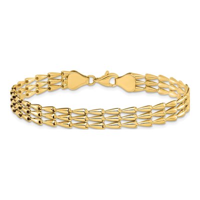 14K Yellow Gold Fancy Link Bracelet – view 4