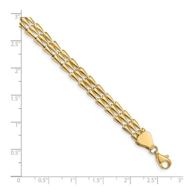 14K Yellow Gold Fancy Link Bracelet – view 6