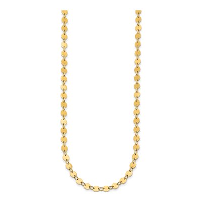 14K Yellow Gold Polished 18" Necklace – view 3