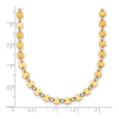 14K Yellow Gold Polished 18" Necklace – view 5