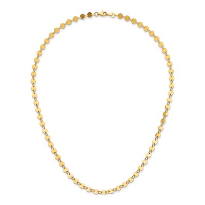 14K Yellow Gold Polished 18" Necklace – view 6