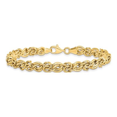 14K Yellow Gold Fancy Link Bracelet – view 3