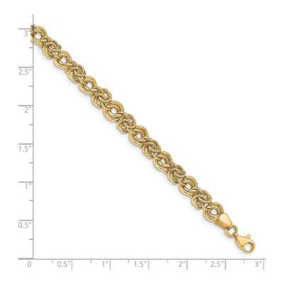 14K Yellow Gold Fancy Link Bracelet – view 4