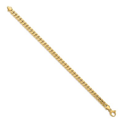 Men's 14K Yellow Gold 6.25mm Curb Chain Bracelet – view 3