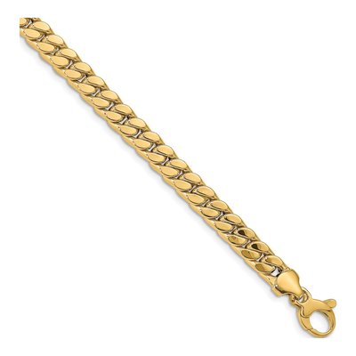 Men's 14K Yellow Gold 6.25mm Curb Chain Bracelet
