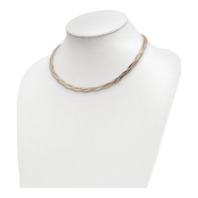 14K Yellow Gold Mesh Necklace – view 4