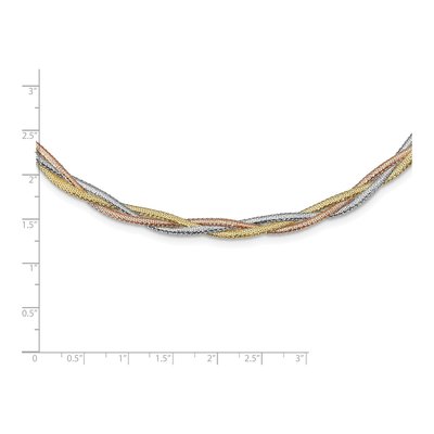 14K Yellow Gold Mesh Necklace – view 5