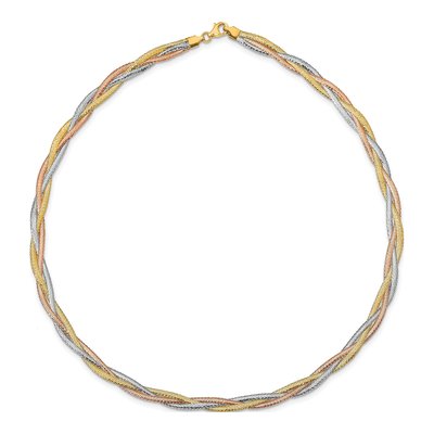 14K Yellow Gold Mesh Necklace – view 6