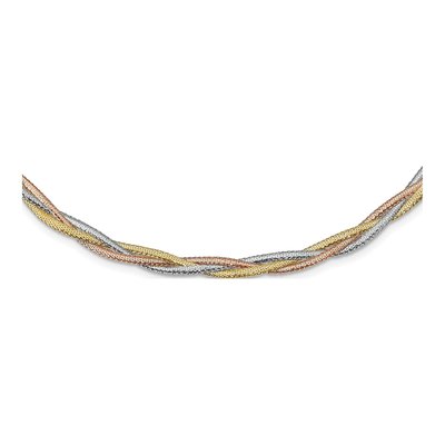 14K Yellow Gold Mesh Necklace