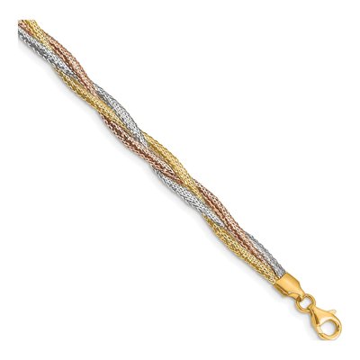 14K Yellow Gold Stretch Bracelet
