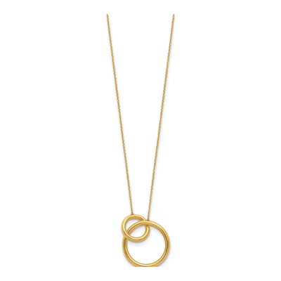 14K Yellow Gold Circles Necklace – view 3