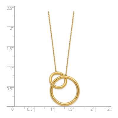 14K Yellow Gold Circles Necklace – view 5