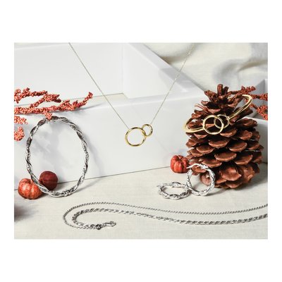 14K Yellow Gold Circles Necklace – view 6