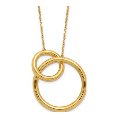 14K Yellow Gold Circles Necklace