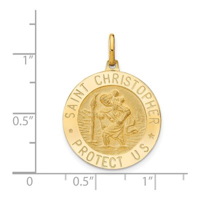14K Yellow Gold St Christopher Pendant – view 5