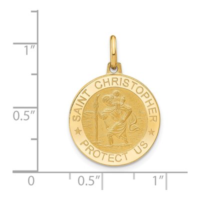14K Yellow Gold St Christopher Pendant – view 5