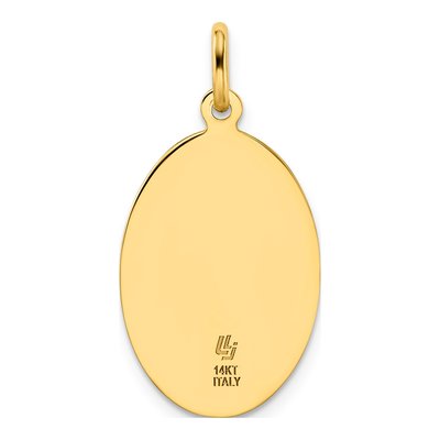 14K Yellow Gold Oval St Christopher Pendant – view 4