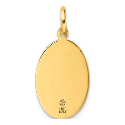 14K Yellow Gold St Christopher Oval Pendant – view 4