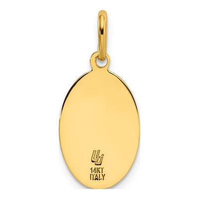 14K Yellow Gold Oval St Christopher Pendant – view 4