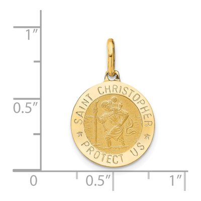 14K Yellow Gold St Christopher Pendant – view 5