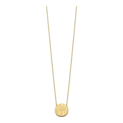 14K Yellow Gold Tree of Life Pendant Necklace – view 3