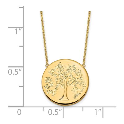 14K Yellow Gold Tree of Life Pendant Necklace – view 5