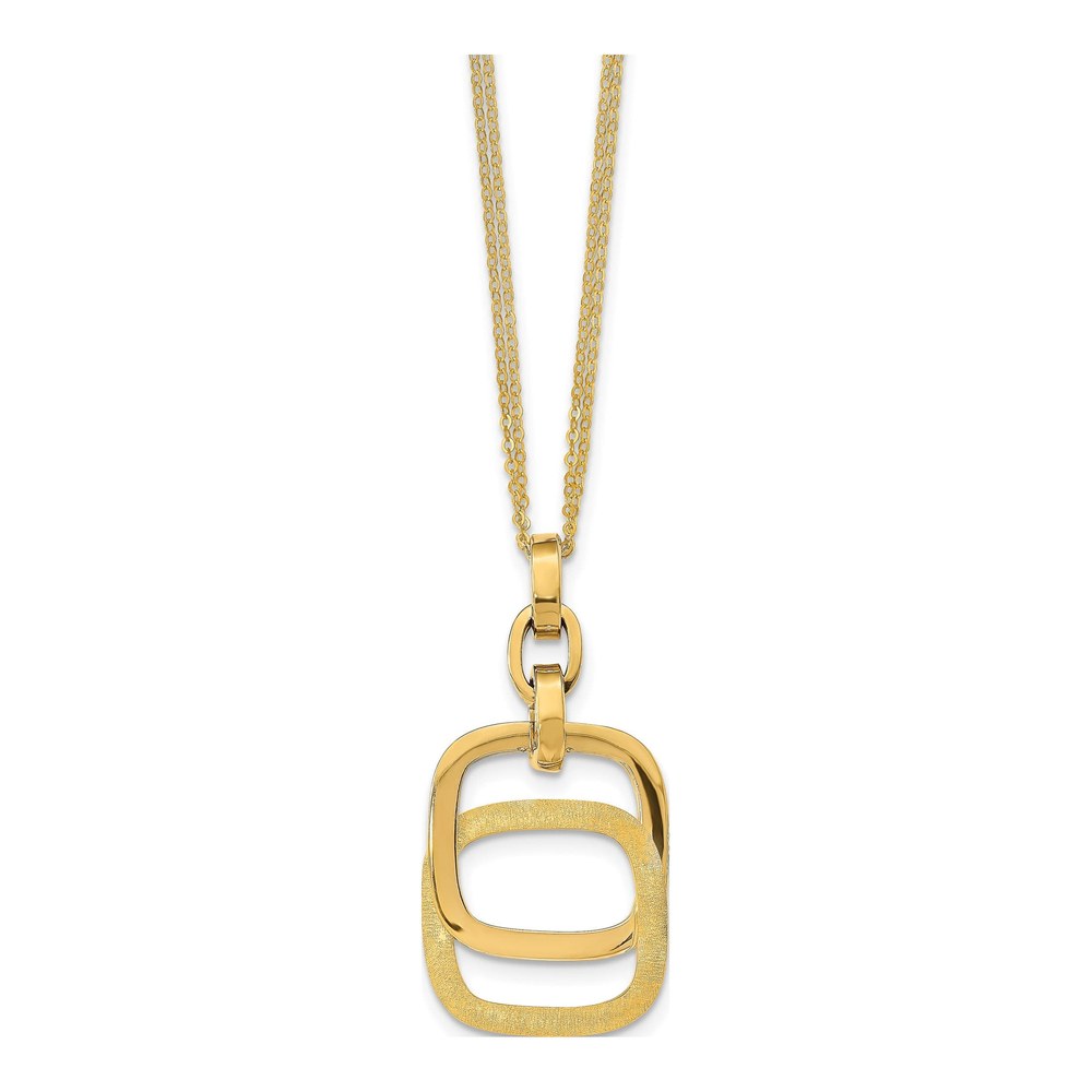 14K Yellow Gold Double-Strand Pendant Necklace