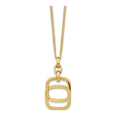 14K Yellow Gold Double-Strand Pendant Necklace