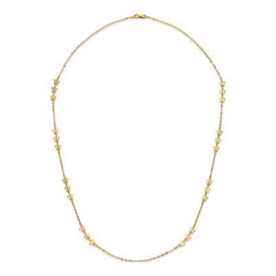 14K Yellow Gold Butterfly Pendant Necklace – view 6