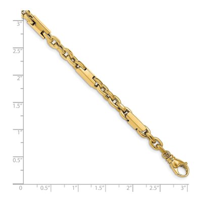 14K Yellow Gold Fancy Bar Link Bracelet – view 6