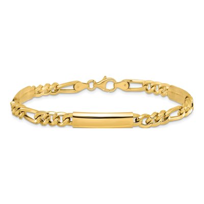 Men's 14K Yellow Gold 6.11mm Fancy Link Chain Bracelet – view 4