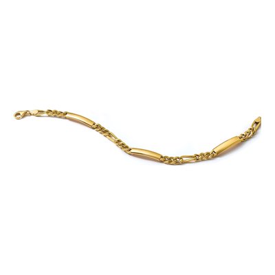 Men's 14K Yellow Gold 6.11mm Fancy Link Chain Bracelet – view 8