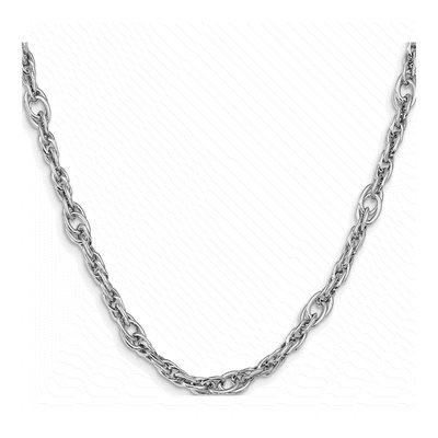 14K White Gold Link Necklace