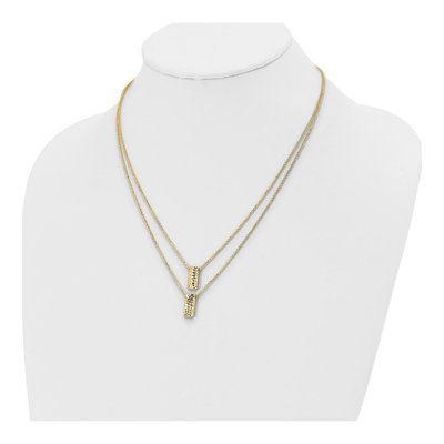 14K Yellow Gold Two Layer Pendant Necklace – view 5
