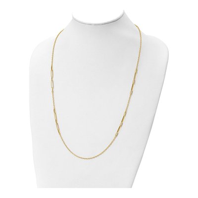 14K Yellow Gold 2.3mm Hollow Cable Chain – view 4